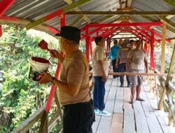 Polresta Deli Serdang Renovasi Jembatan Presisi Merah Putih Kuala Sabah, Dukung Akses Warga