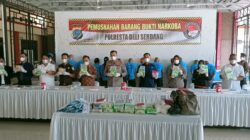 Polresta Deli Serdang Musnahkan 34,286 Gram Sabu, 4,959 Gram Ganja, dan 450 Butir Ekstasi