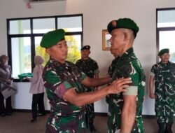 Dandim 0431/Bangka Barat Pimpin Upacara Korp Raport Kenaikan Pangkat Perwira dan Bintara