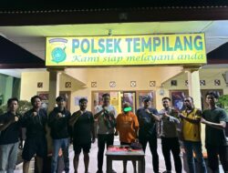 Polsek Tempilang Polres Bangka Barat Tangkap Terduga Pengedar Sabu di Desa Penyampak