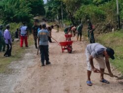 Maksimalkan Pelayanan, Jalan Rusak Menuju Kantor Camat Bulagi di Perbaiki Secara Swadaya