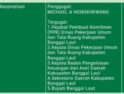 Pemerintah Kabupaten Banggai Laut di Gugat  Wanprestasi Oleh Michael A. Hongkiriwang