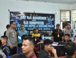 Karo SDM Polda Sulteng Tinjau Langsung Ujian CAT Penerimaan Terpadu Anggota Polri 2026 di Kota Palu