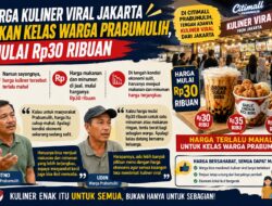 Harga Kuliner Viral Jakarta Dinilai Bukan Kelas Warga Prabumulih, Mulai Rp30 Ribuan