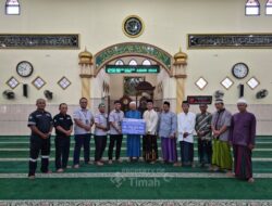 PT TIMAH Bantu Sarana dan Prasarana Masjid Agung Darussalam di Beltim, Dukung Kenyamanan Masyarakat Beribadah
