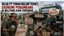 RKAB PT Timah Belum Terbit, Ekonomi Penambang di Belitung Kian Terpuruk