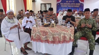 Bersama Tokoh Agama, Polres Tanjab Barat Gelar Doa Lintas Agama Sambut HUT Bhayangkara ke-80