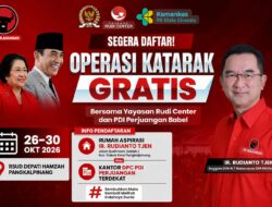 Peduli Kesehatan Masyarakat, Yayasan Rudi Center Bersama PDIP Kepulauan Bangka Belitung Gelar Operasi Katarak Gratis