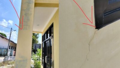 Terkesan “Permainan” Proyek 6 Pustu Rp5 Miliar di Pangkalpinang, Bangunan Retak Diduga Asal Jadi