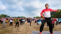 Ratusan Warga Ikuti “Senam Kemerdekaan” PT Timah di Bangka Barat