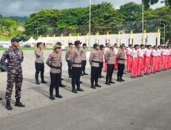 Polresta Banggai Latihan Gabungan Paskibraka Jelang HUT RI ke-81