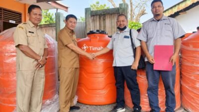 Kekeringan di Babar, PT Timah-BPBD Salurkan 15 Tangki Air Bersih