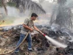 Respons Cepat Polsek Merlung Tindaklanjuti Kebakaran Jangkos di PT IIS, Tiga Titik Api Berhasil Dikendalikan
