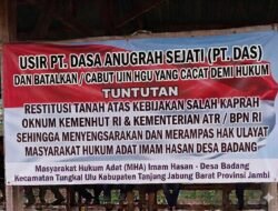 Cacat Hukum Sejak 1990, Warga Adat Imam Hasan Desa Badang Desak Negara Kembalikan Lahan dari PT DAS
