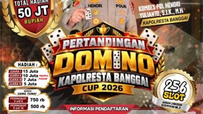 Peringati Hari Sumpah Pemuda, Polresta Banggai Gelar Pertandingan Domino Kapolresta Banggai Cup 2026