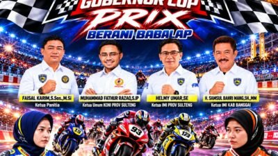 Gratis!! Open Tournament Balap Motor Gubernur CUP PRIX Berani Balap 2026, Total Hadiah Rp300.000.000